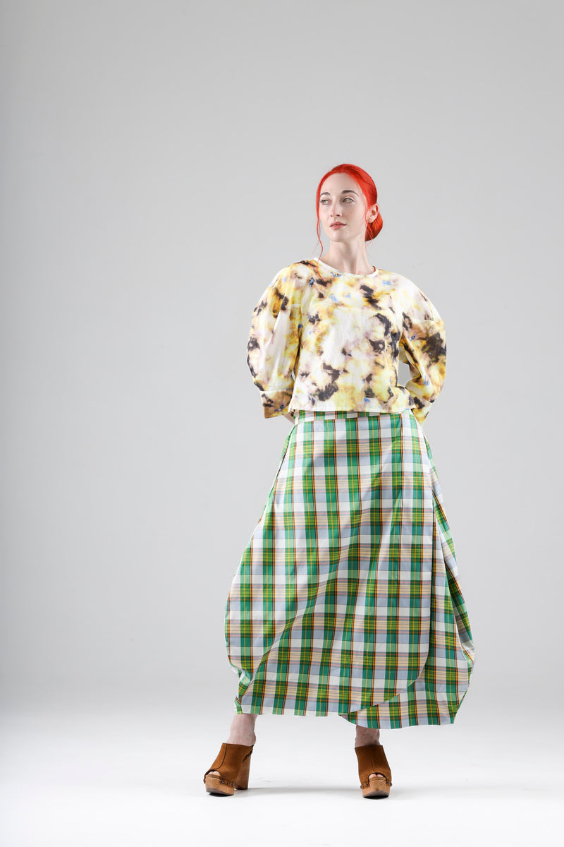 - Hera top in Yellow abstract print- limited edition, repurposed fabric