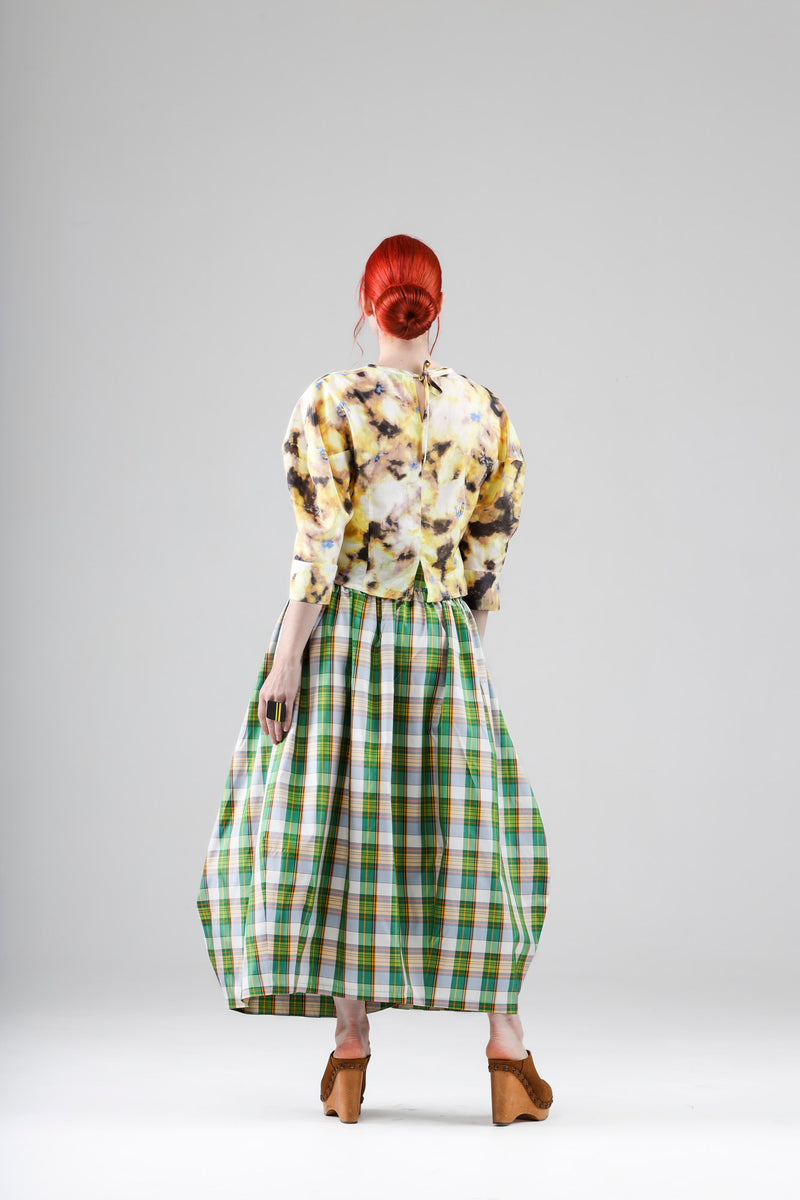 - Hera top in Yellow abstract print- limited edition, repurposed fabric