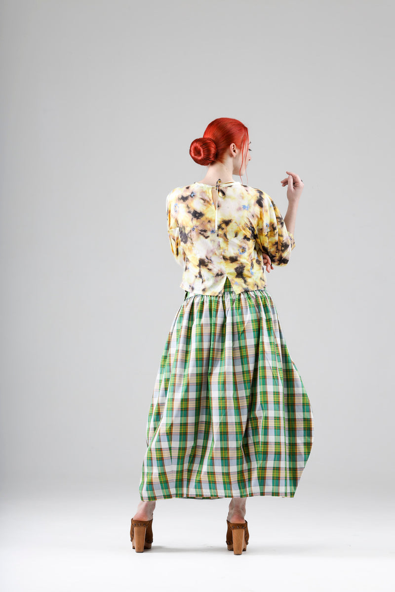 - Hera top in Yellow abstract print- limited edition, repurposed fabric