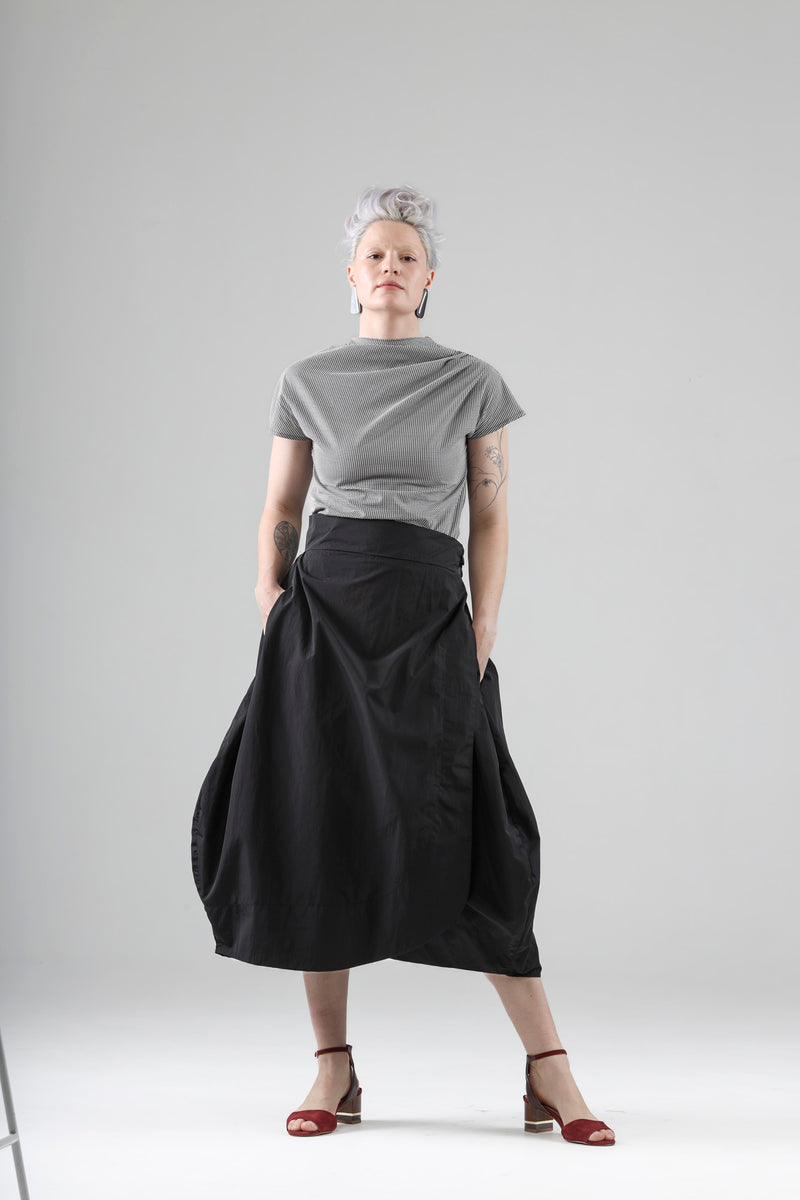 - Blaise wrap skirt in black