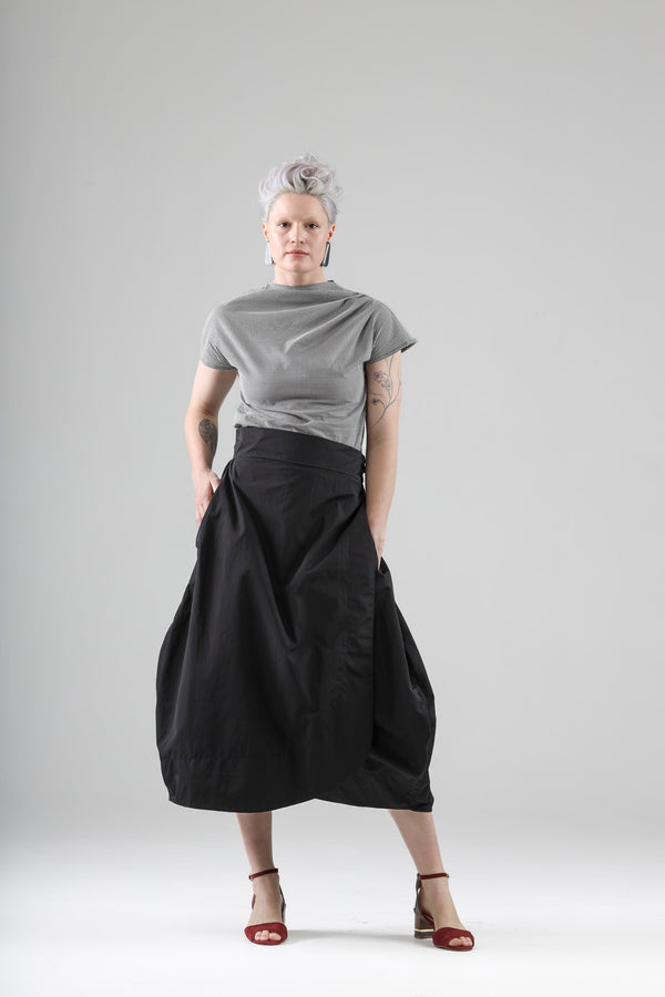 - Blaise wrap skirt in black