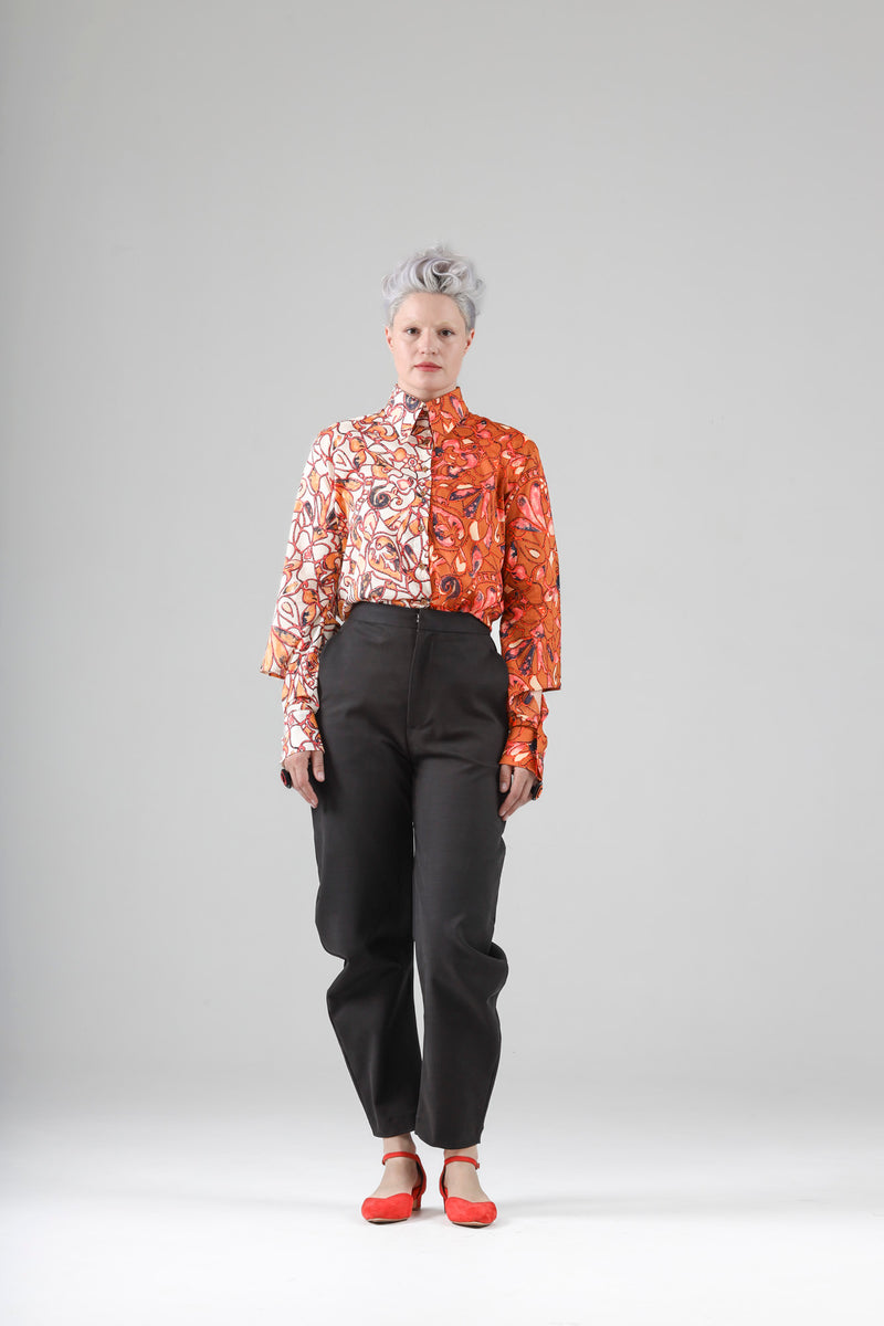 - Geo shirt in two tone