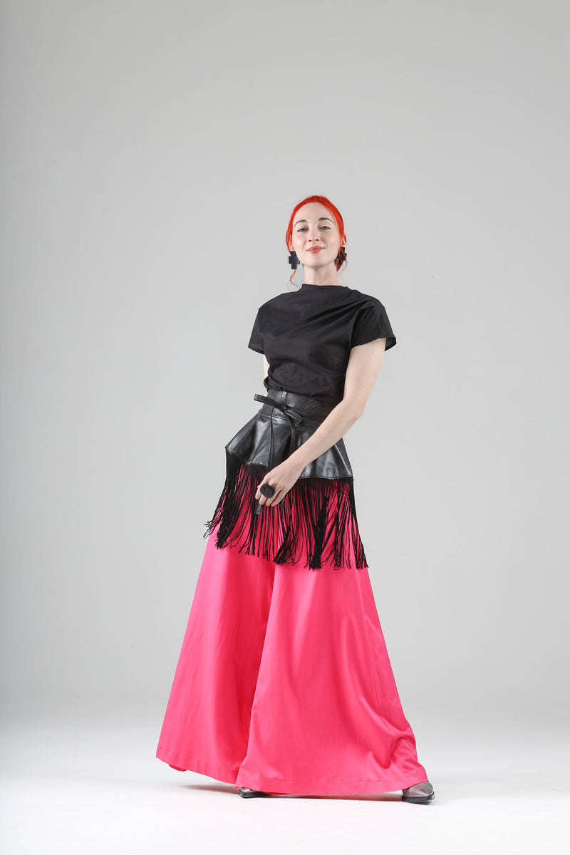 - Saad leather belt with fringe - limited edition, made to order