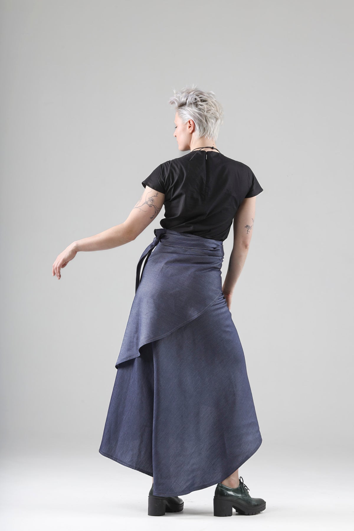 ❣️未使用L'Appartement取り扱いTYSA Wrap SKIRT Aimée long wrap skirt in light denim – natalija rushidi