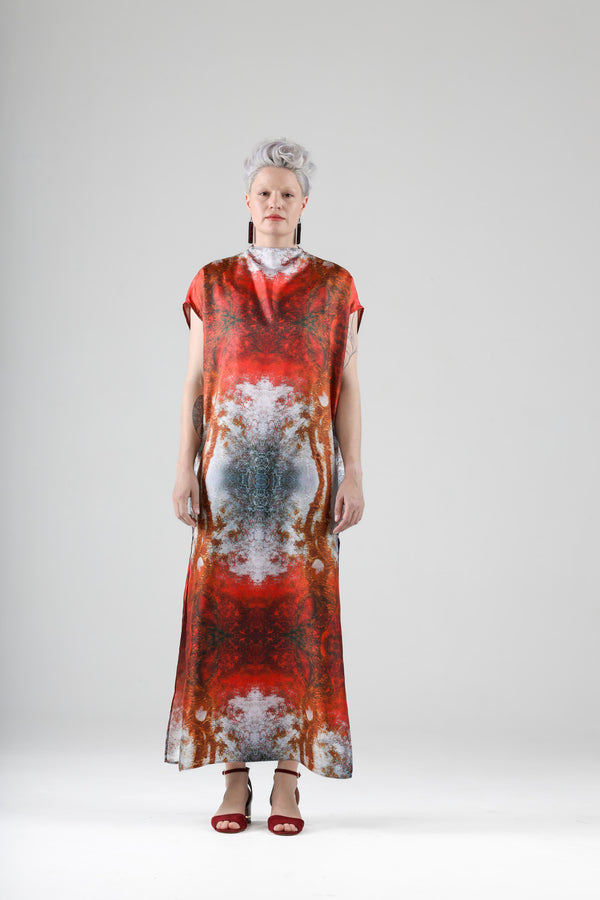 - Grace long silk dress - print by Zelko Nedic -premium fabric