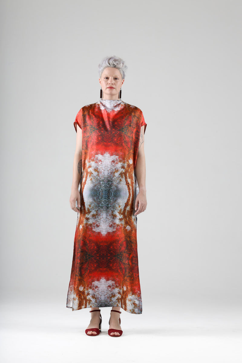 - Grace long silk dress - print by Zelko Nedic -premium fabric