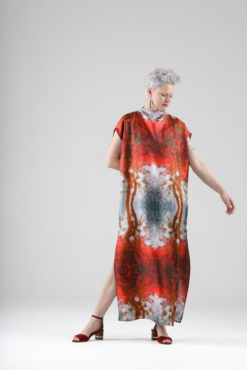 - Grace long silk dress - print by Zelko Nedic -premium fabric