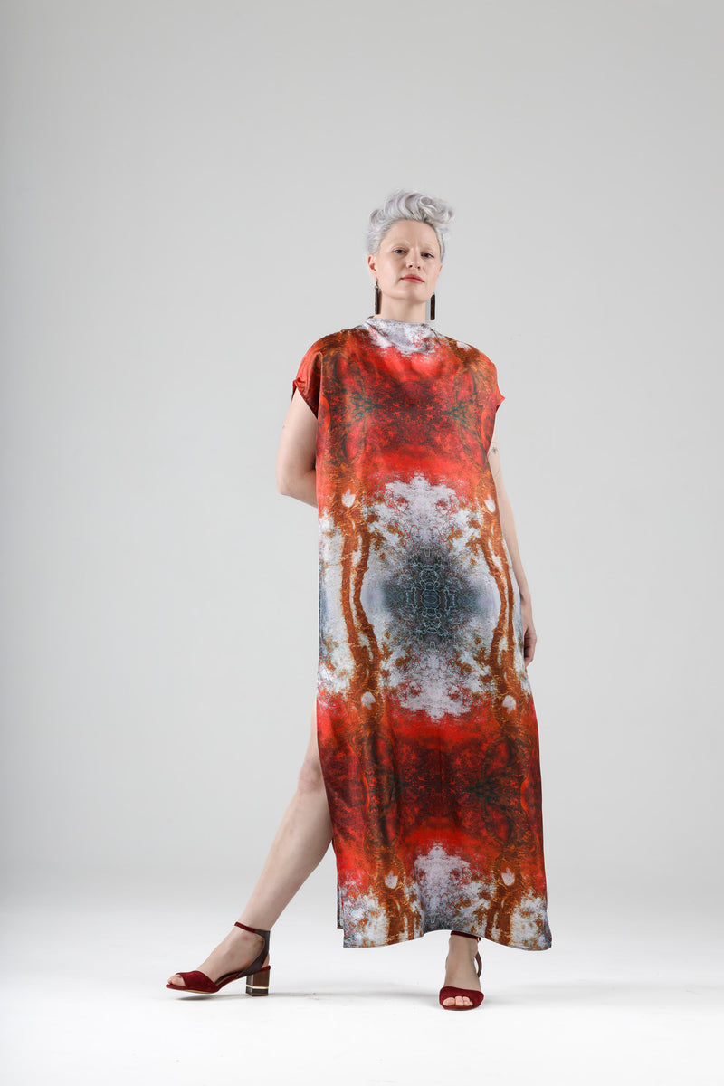 - Grace long silk dress - print by Zelko Nedic -premium fabric