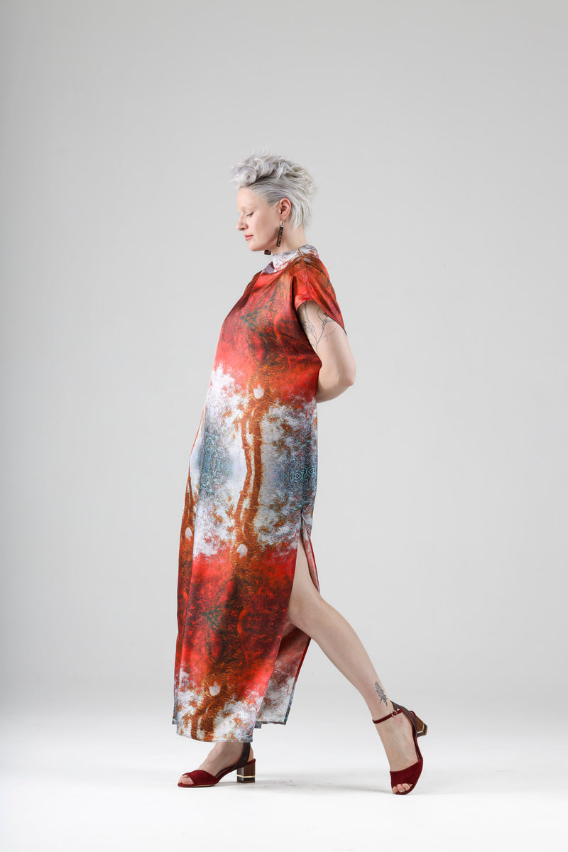 - Grace long silk dress - print by Zelko Nedic -premium fabric