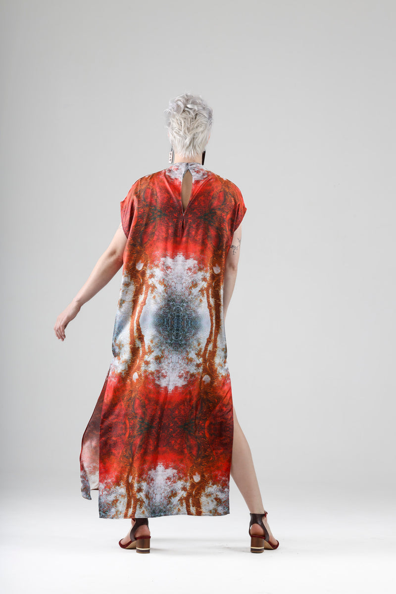 - Grace long silk dress - print by Zelko Nedic -premium fabric