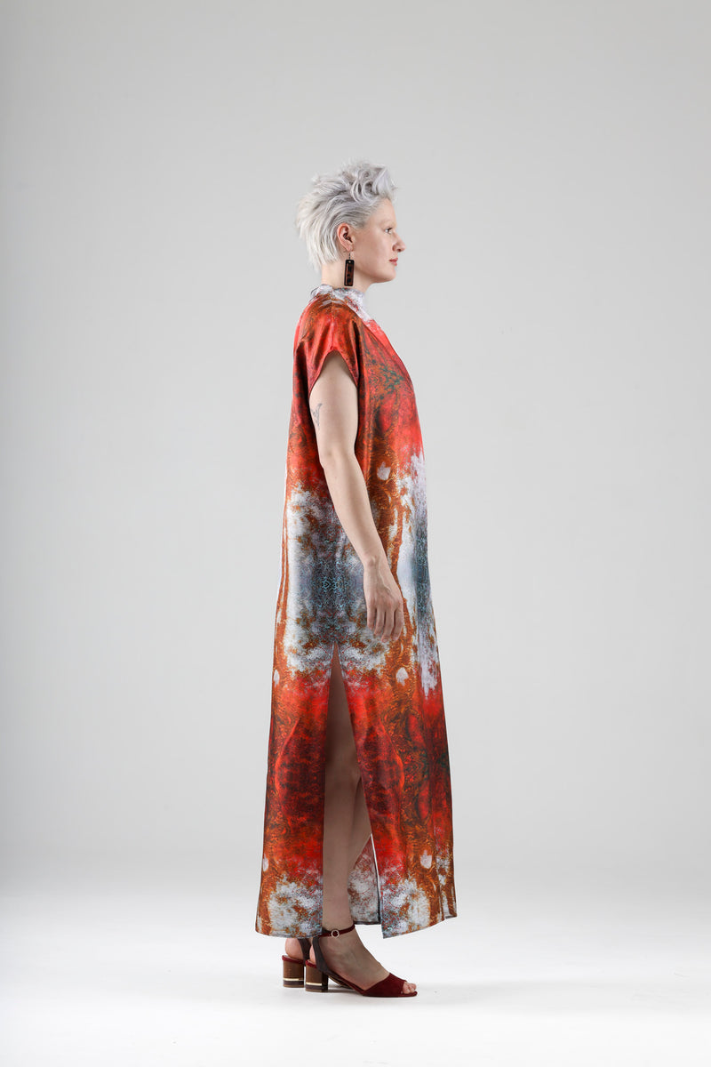 - Grace long silk dress - print by Zelko Nedic -premium fabric