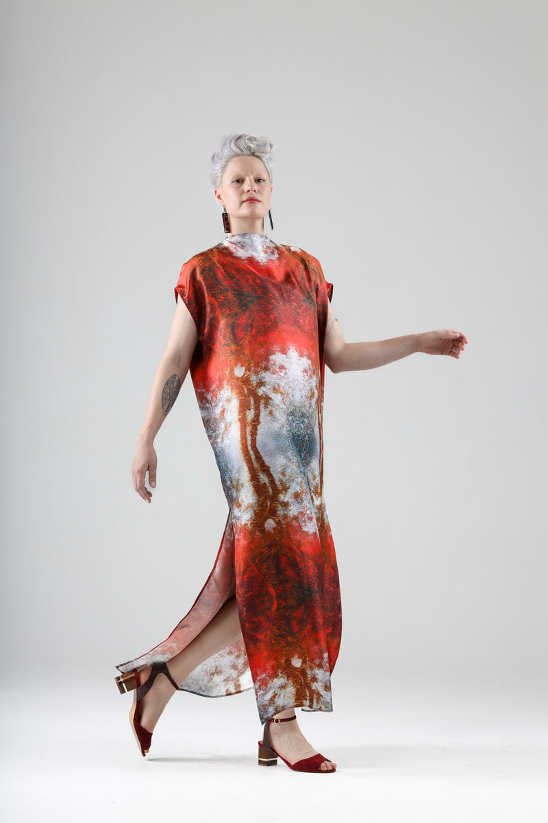 - Grace long silk dress - print by Zelko Nedic -premium fabric