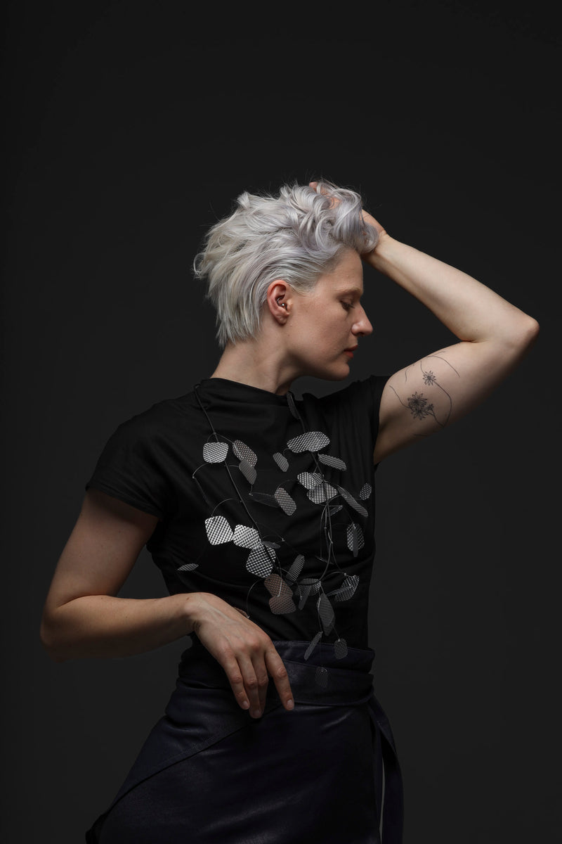 - Benoit black top in cotton voile