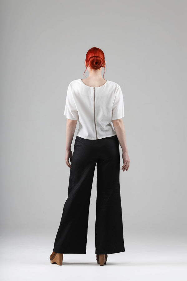 - Sami top in off white cotton mesh