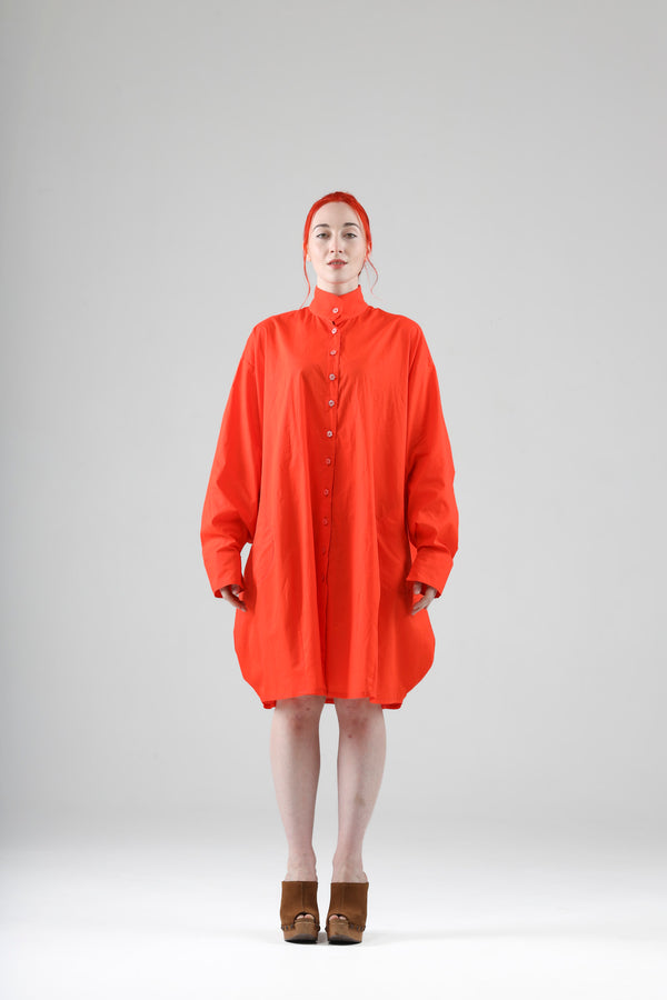 - Blaise long shirt in coral red