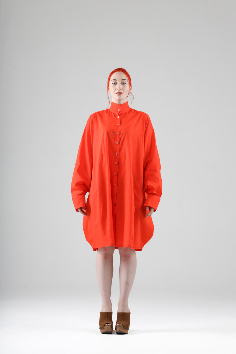 - Blaise long shirt in coral red