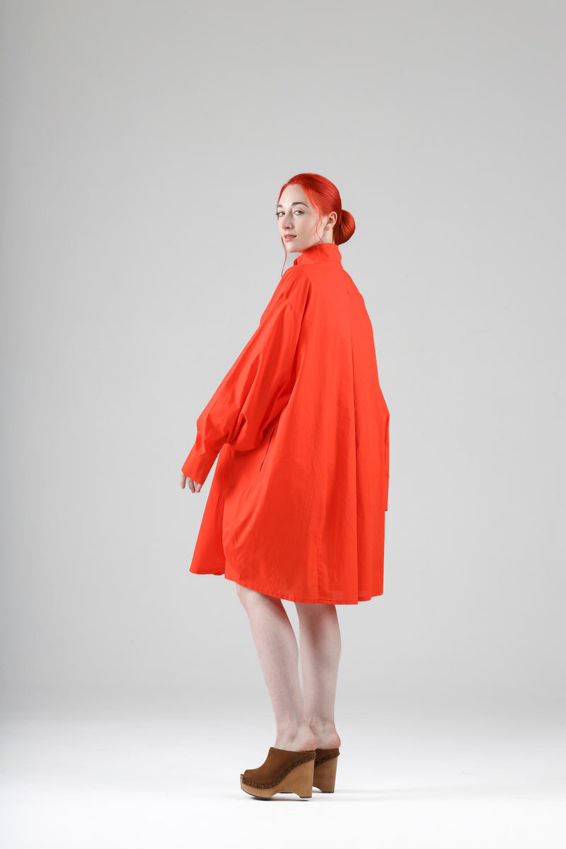 - Blaise long shirt in coral red