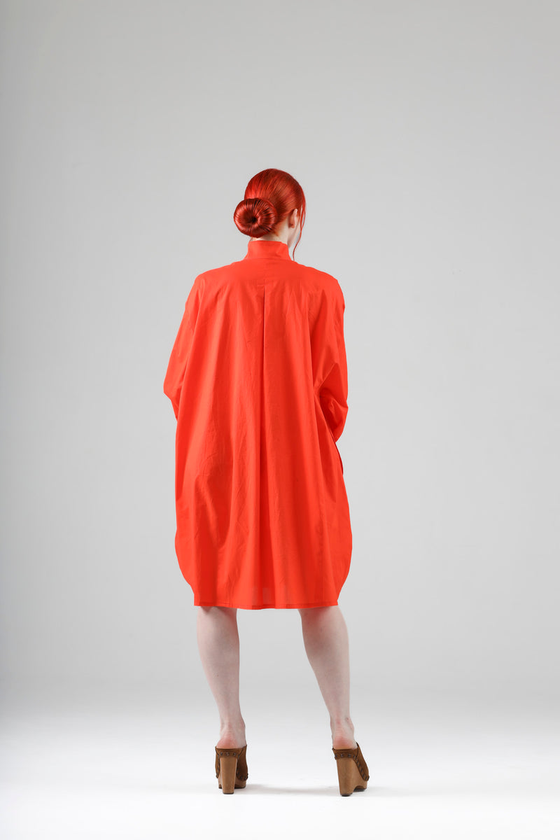 - Blaise long shirt in coral red