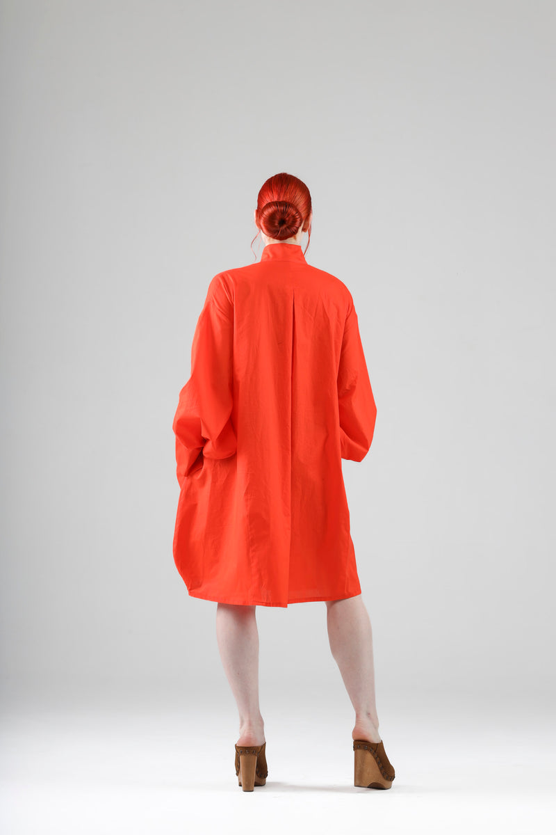 - Blaise long shirt in coral red