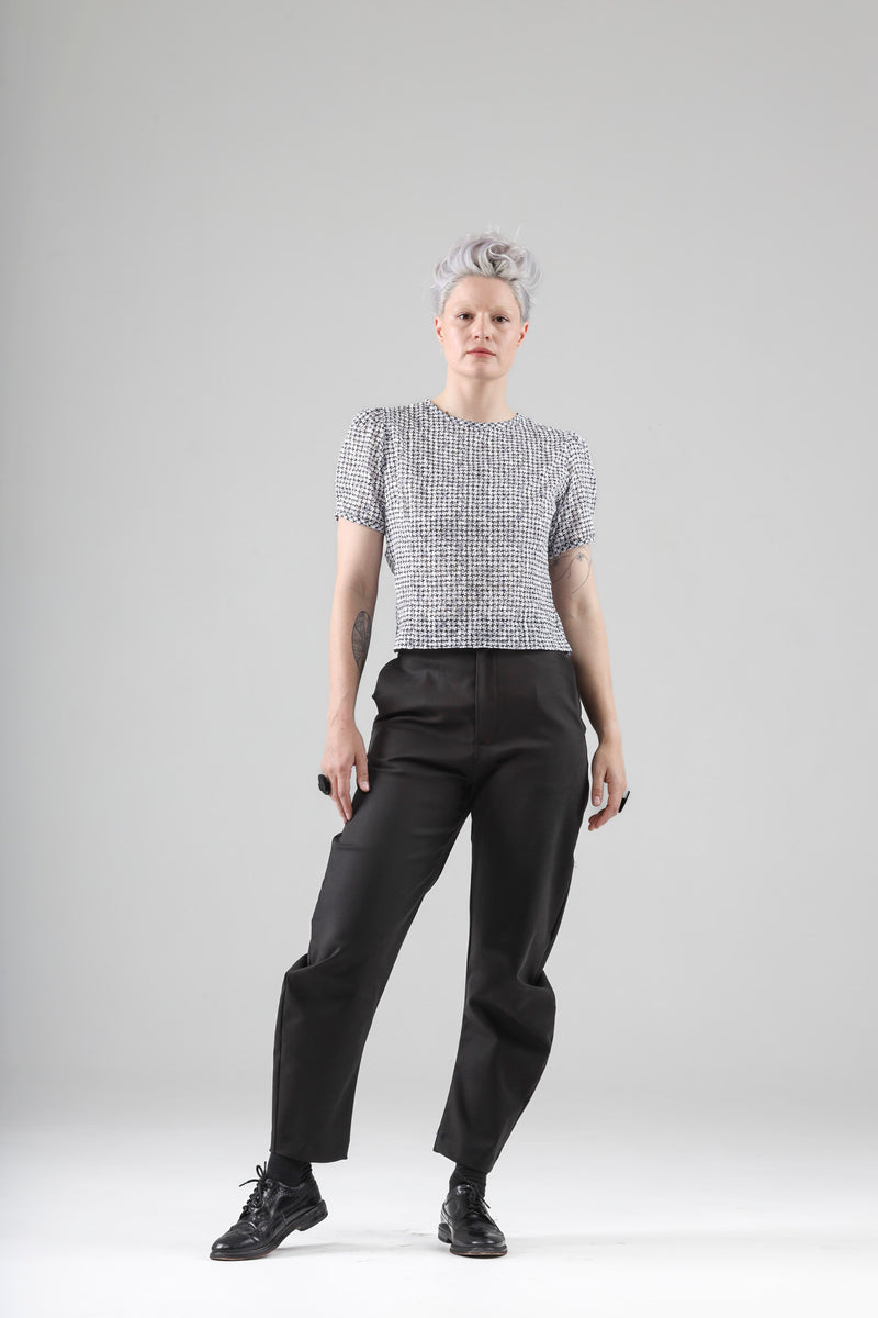 - Amy top in black print