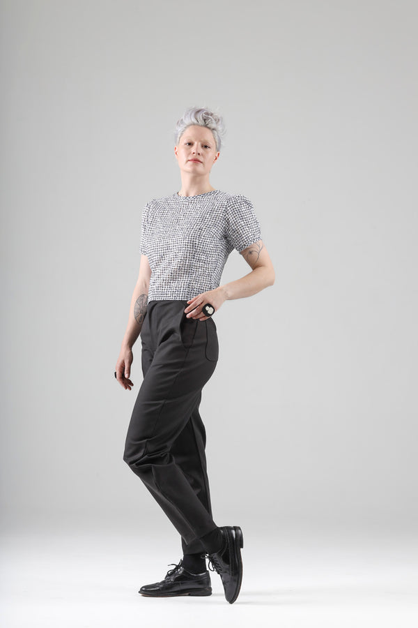 - Amy top in black print