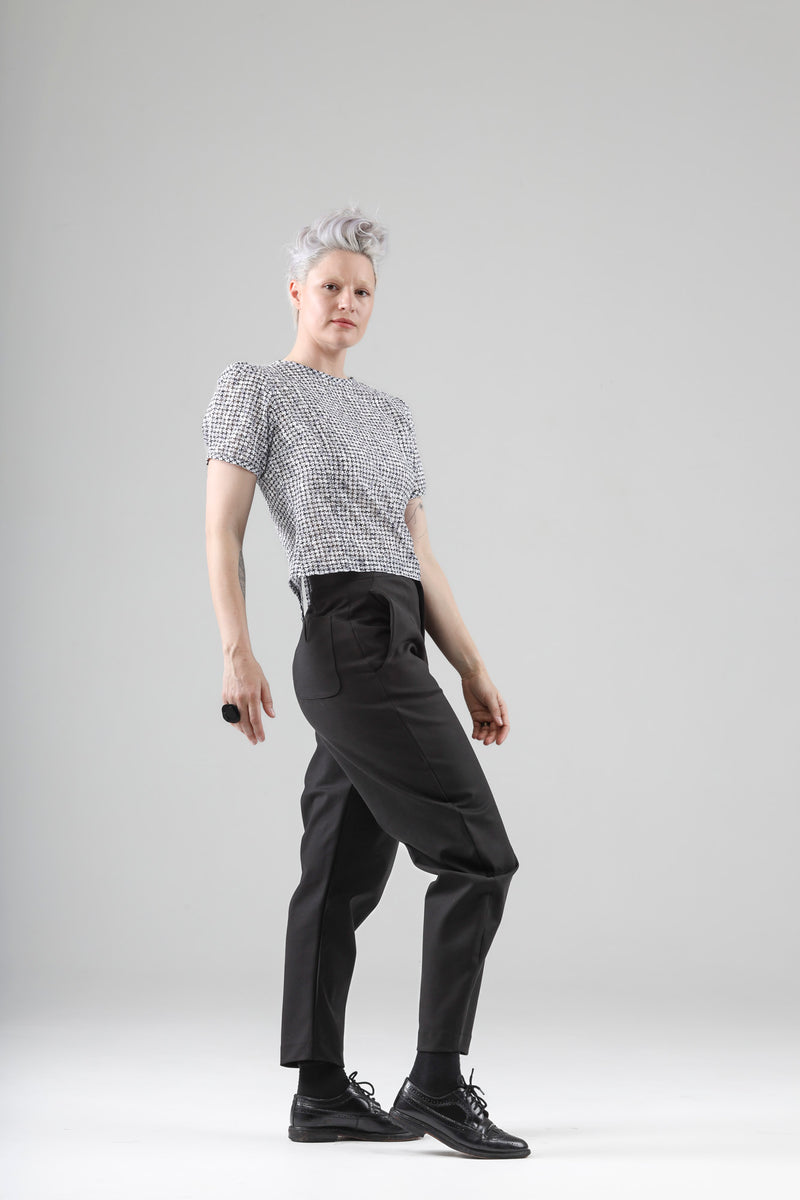 - Din pants in black