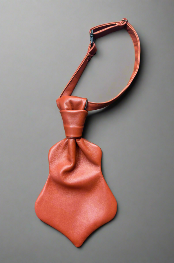 1 - Burnt orange wave tie