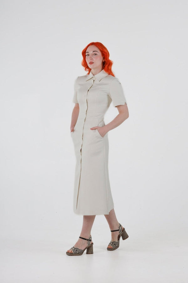 1- Albert long dress in white