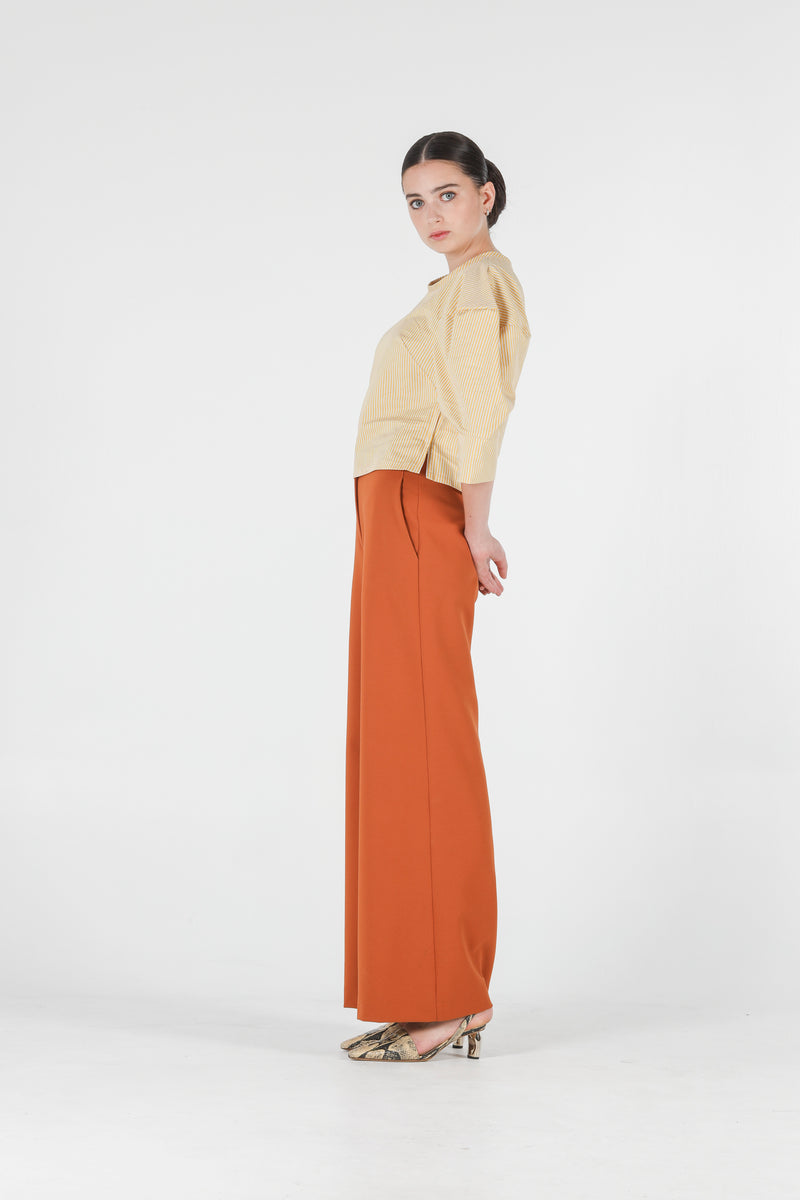 Hera top in yellow stripe