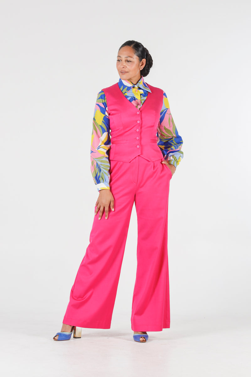 1 - High waisted pink pants