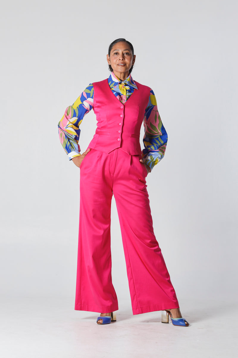 1 - High waisted pink pants