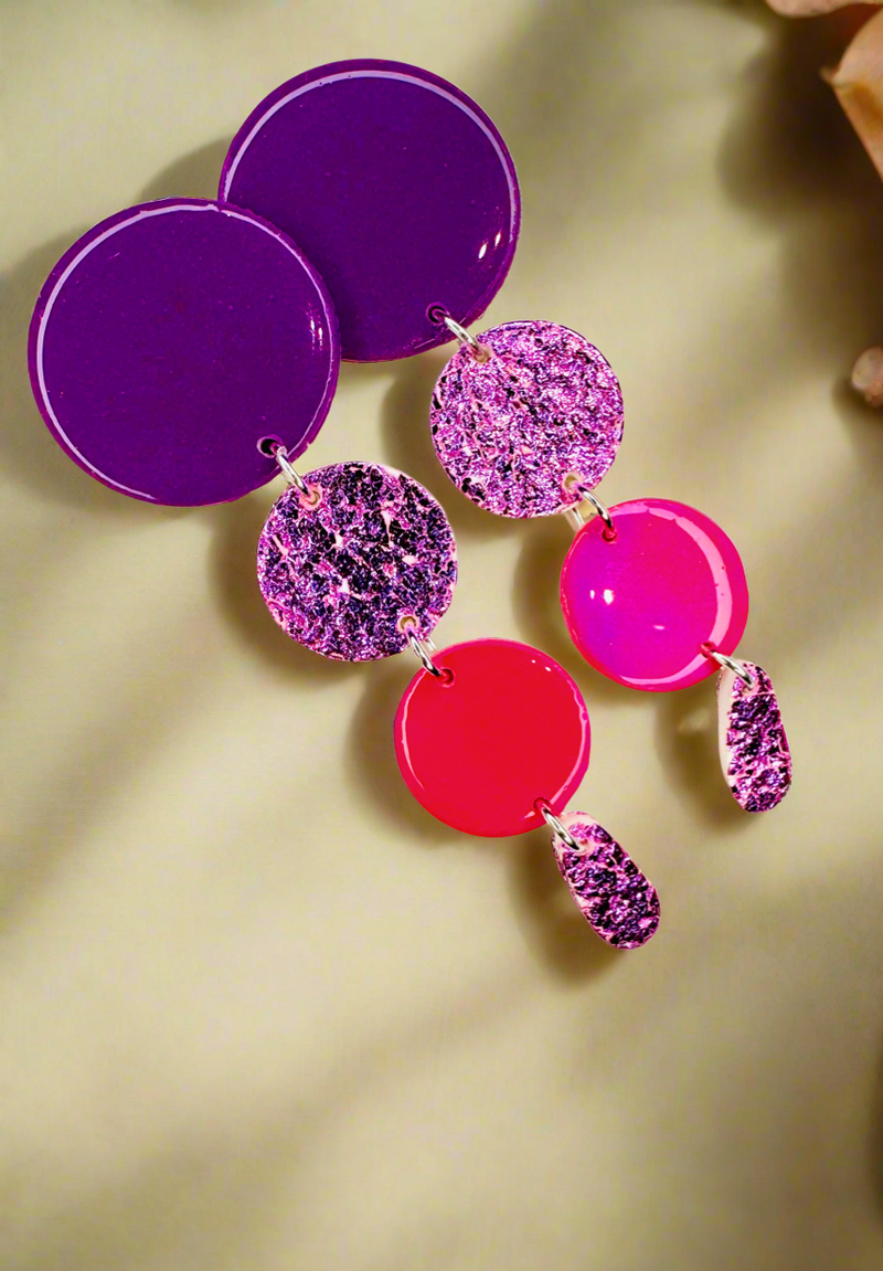 1- Long lilac earrings