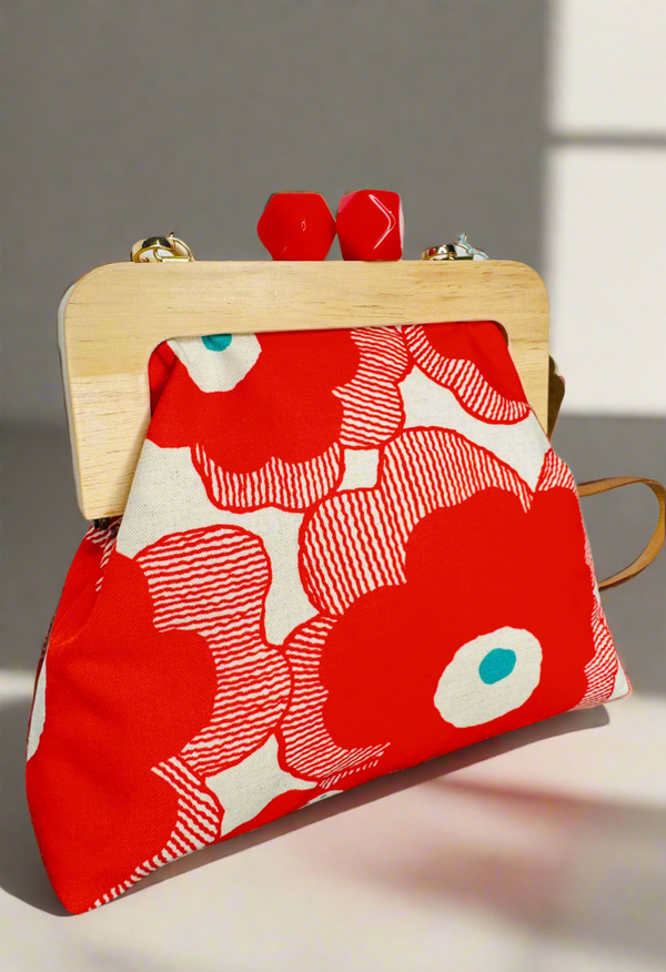 Minski bag in red floral print