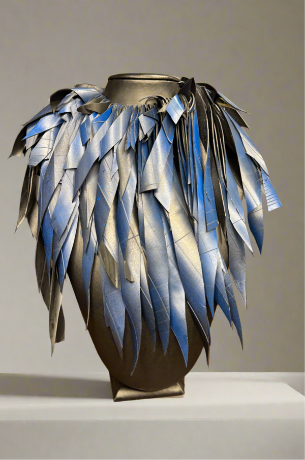 1- Rubber Flamboyant Necklace Blue by Studio 52