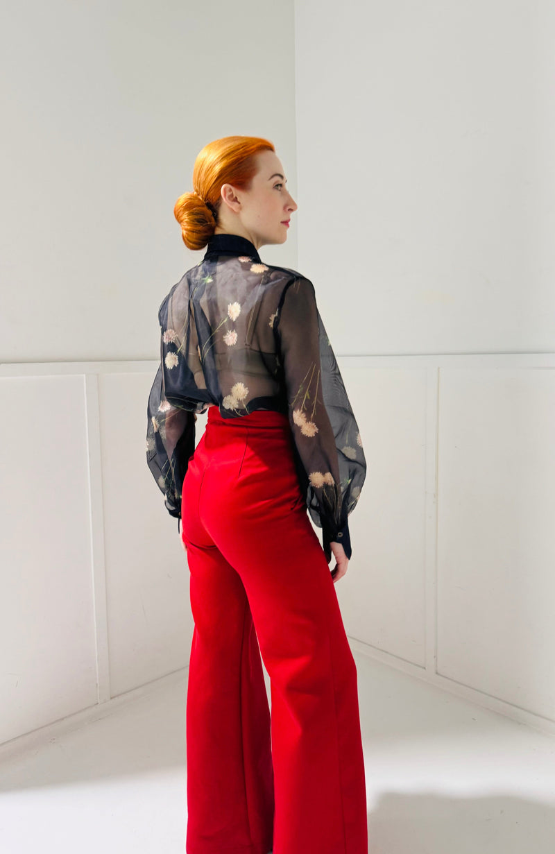 1- Anthony floral silk oranza shirt