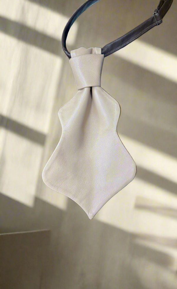 1 - Beige leather tie- limited edition