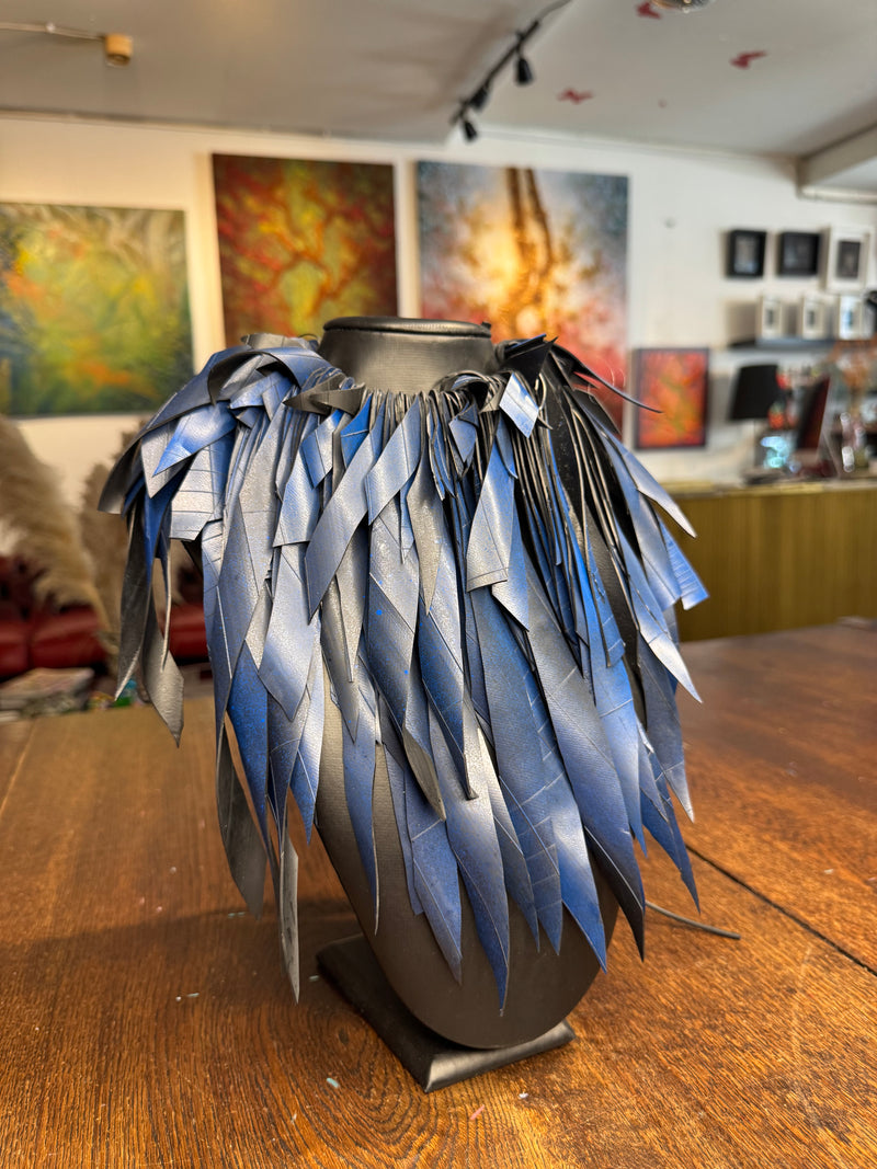 1- Rubber Flamboyant Necklace Blue by Studio 52