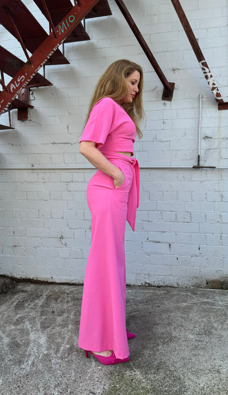 1 - Wrap top In bubblegum pink