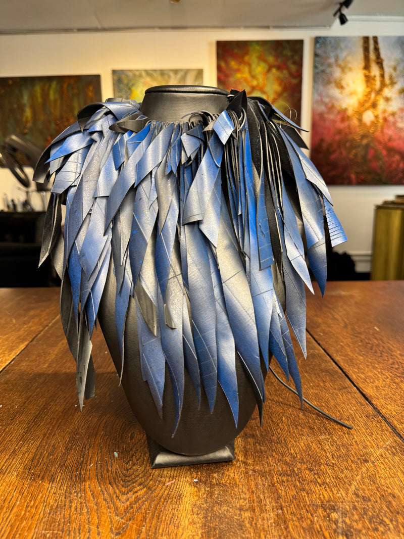 1- Rubber Flamboyant Necklace Blue by Studio 52