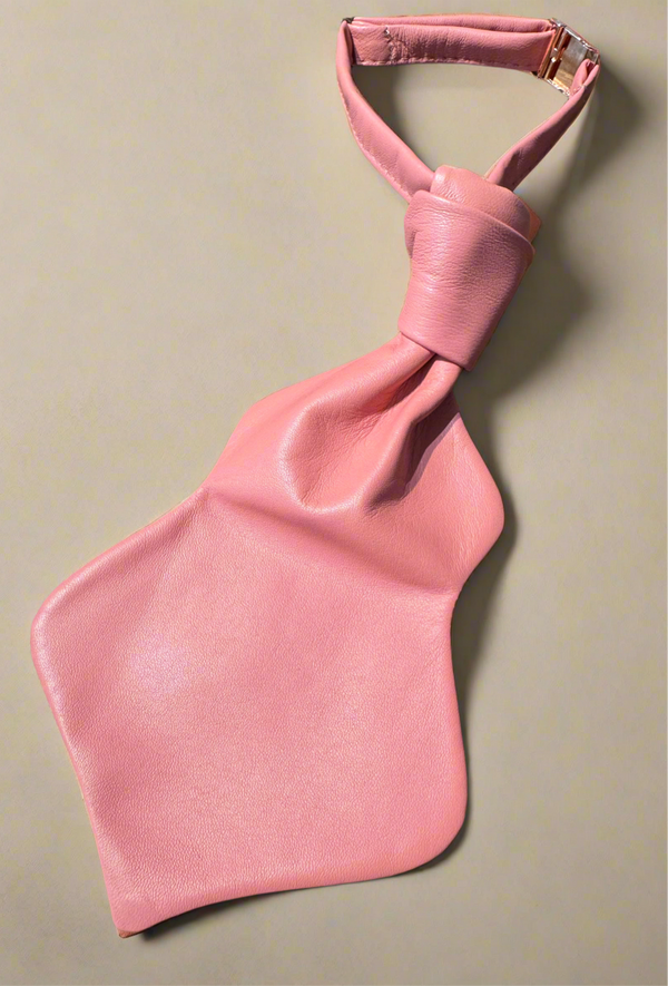 1  - Pink leather tie