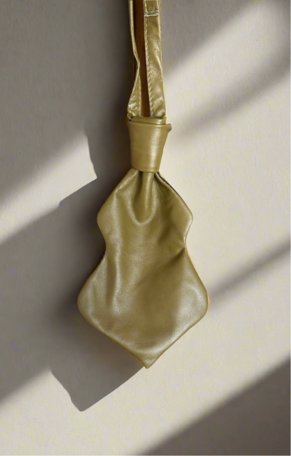 1 - Sage wave leather tie