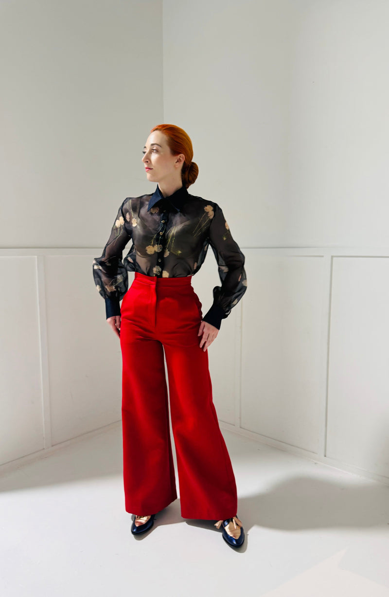 1- Anthony floral silk oranza shirt