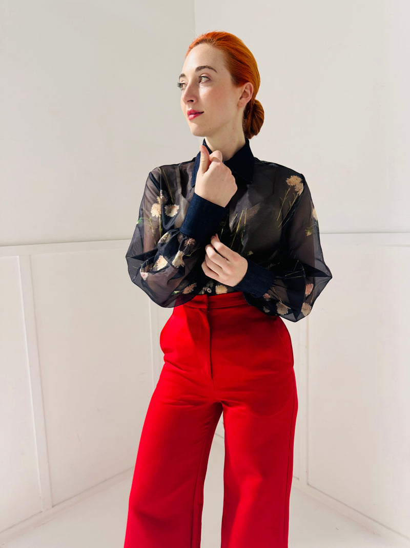 1- Anthony floral silk oranza shirt