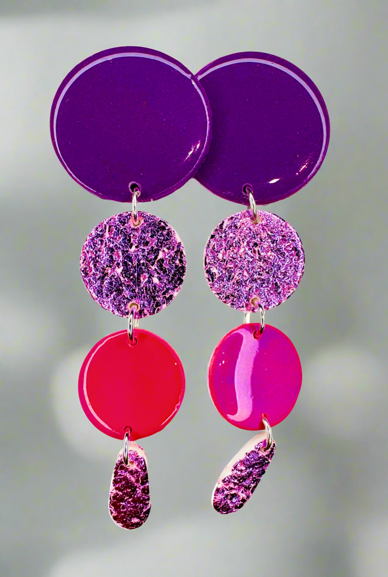 1- Long lilac earrings