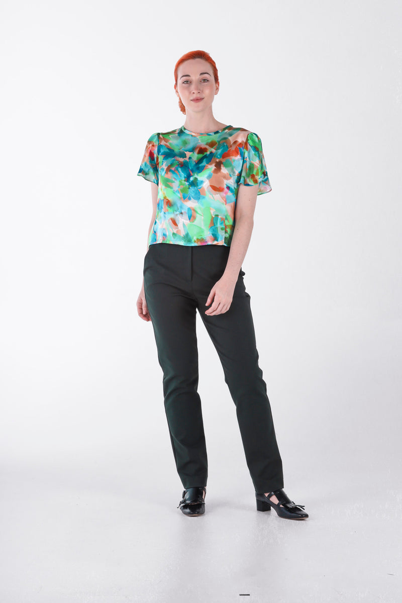 1- Heidi top in abstract print