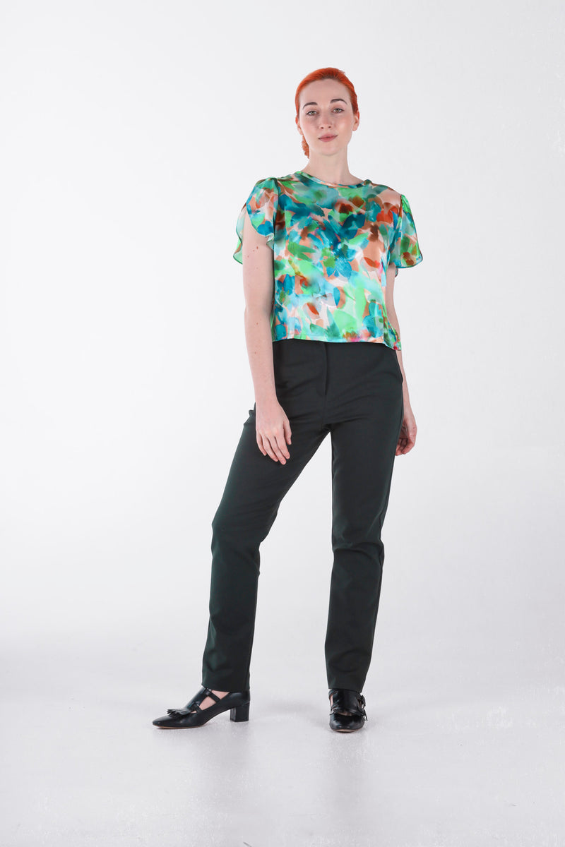 1- Heidi top in abstract print
