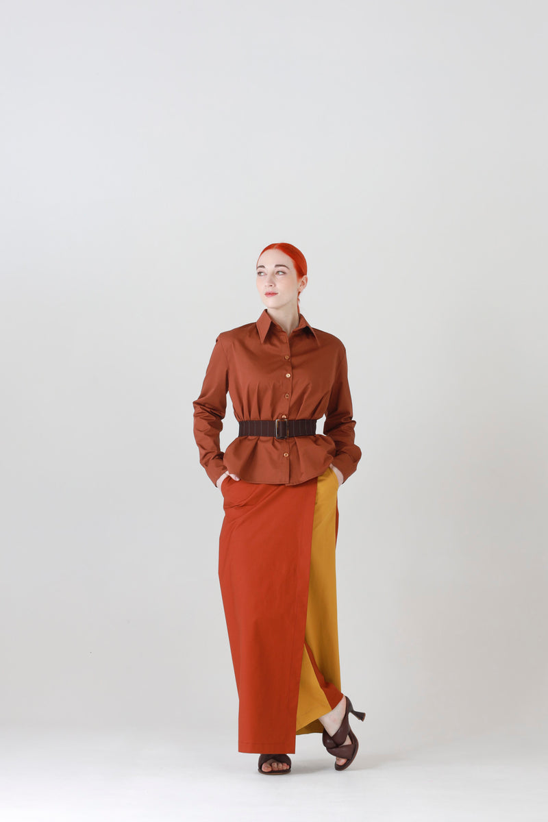 1 - Slim brown shirt