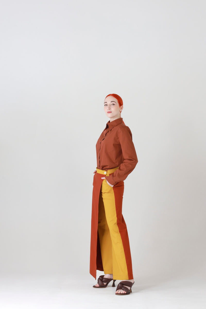 1 - Slim brown shirt