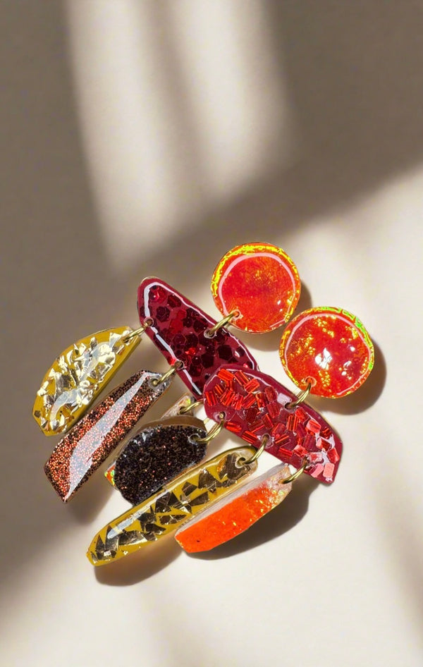 Candy rock earrings 1