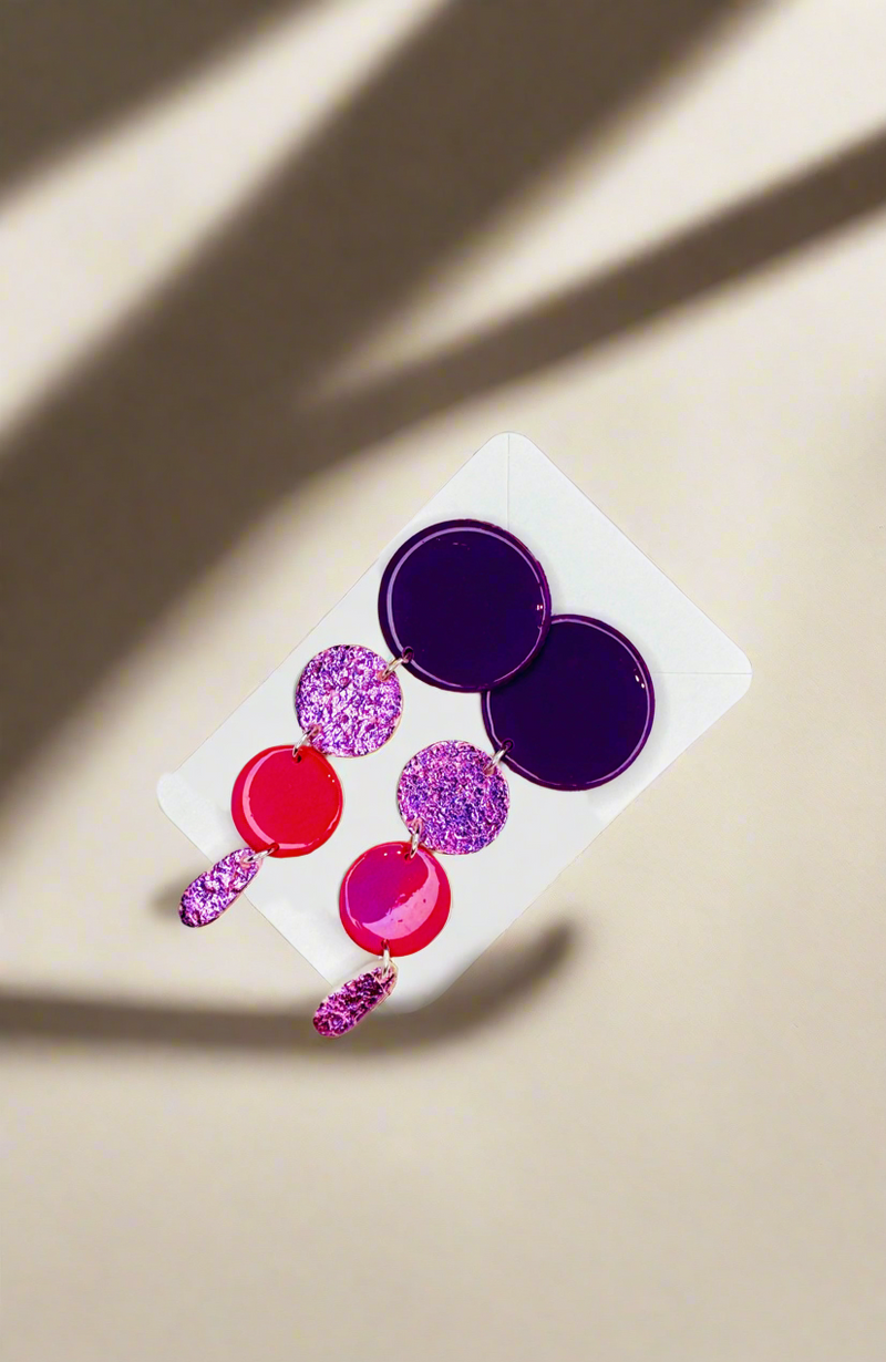 1- Long lilac earrings